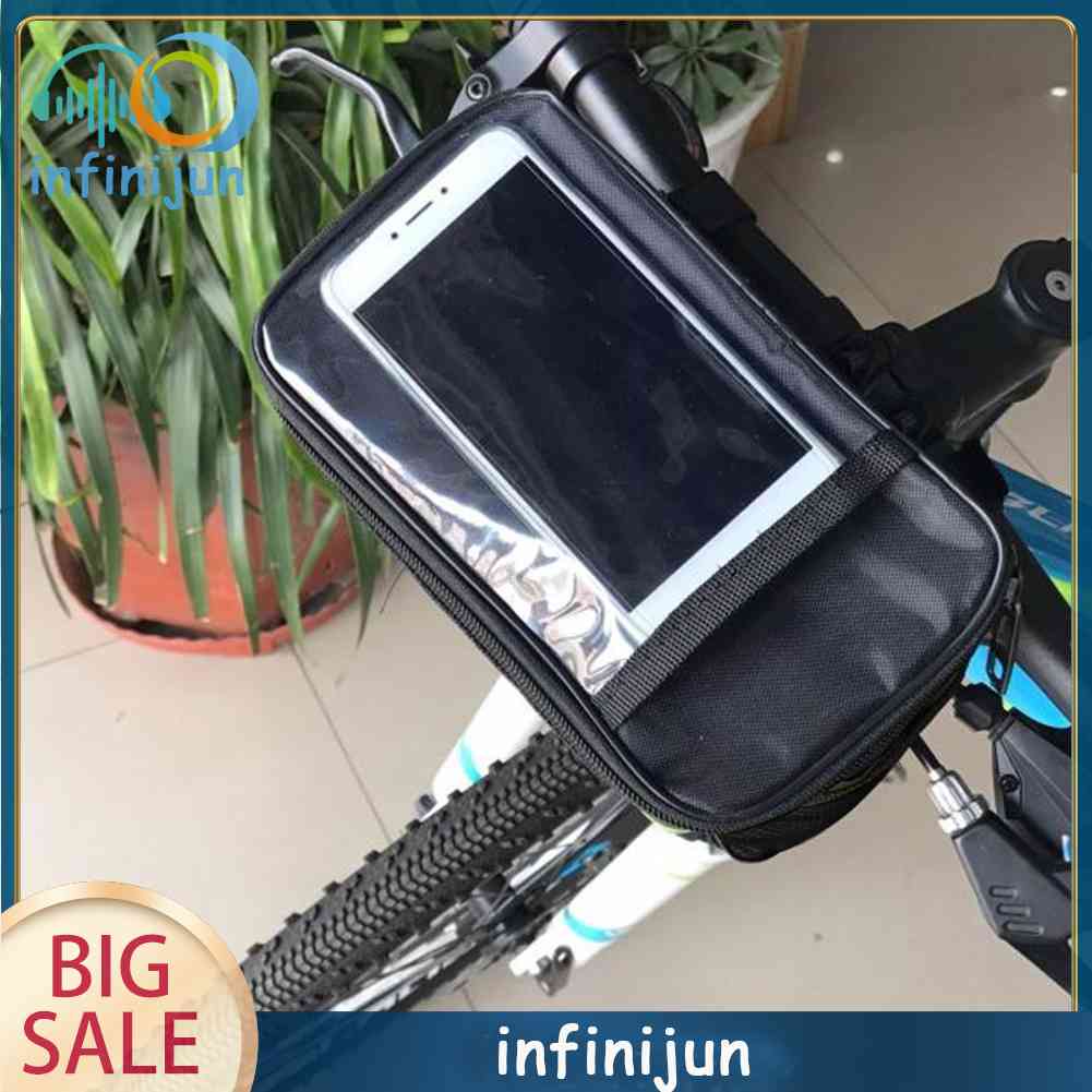 Túi Đựng Điện Thoại Định Vị Gắn Tay Lái Xe Đạp Kèm Dải Phản Quang