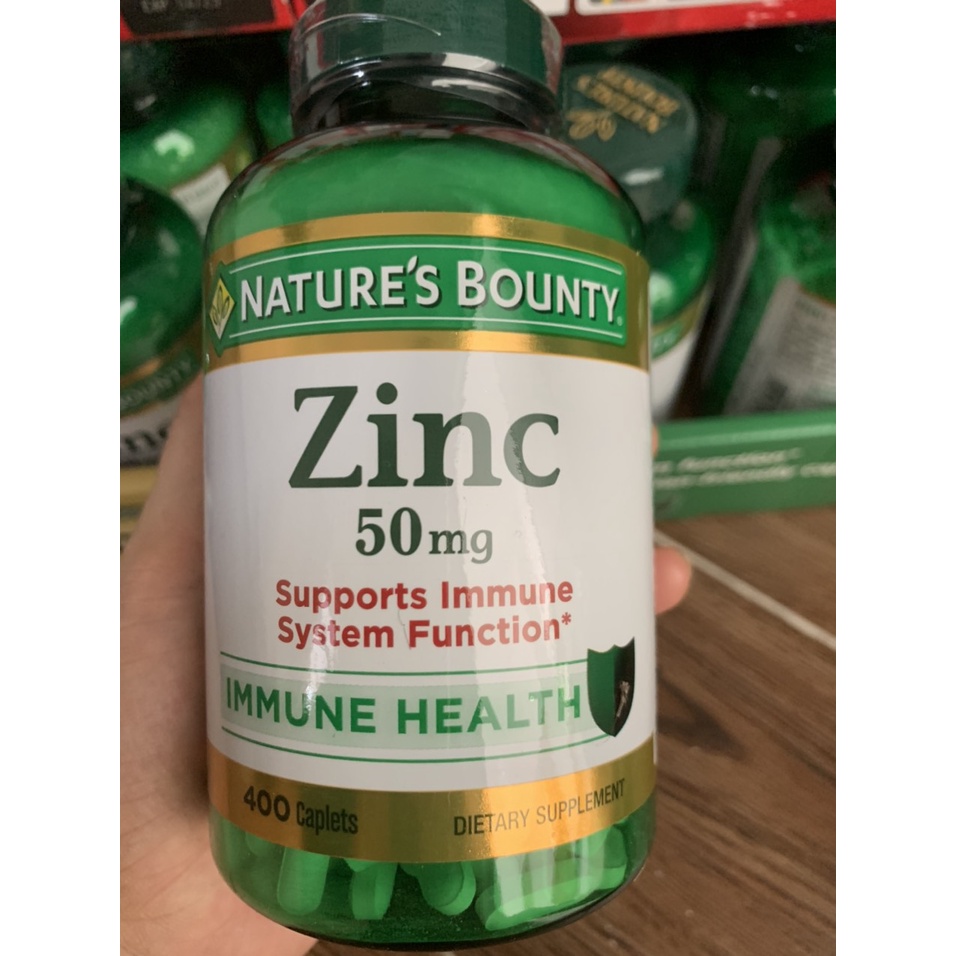 VIÊN UỐNG BỔ SUNG KẼM NATURE'S BOUNTY ZINC 50 MG, 400 VIÊN