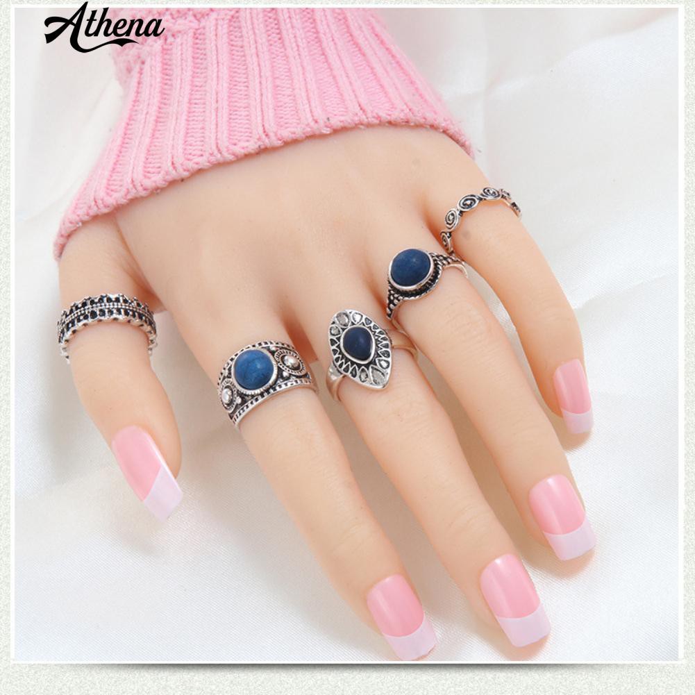 5 Nhẫn Khớp Ngón Tay Phong Cách Bohemian Thời Trang Cho Nữ