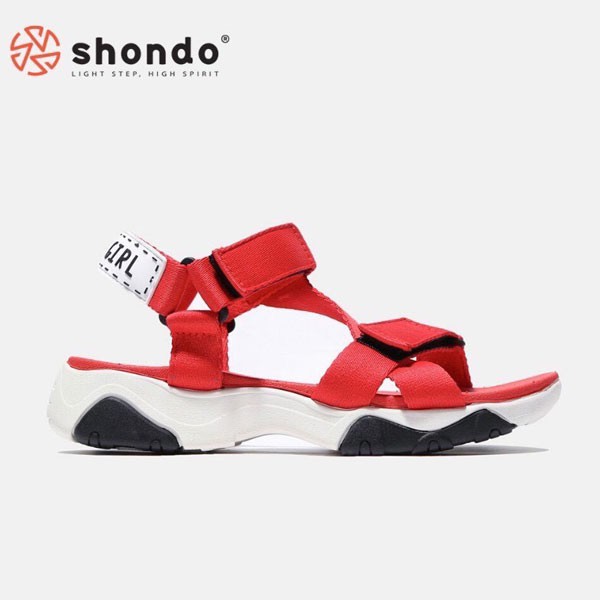 F sale 9.9 Giày Sandals SHONDO Girly - GIM0060 -Đế Trắng Quai Đỏ : . new : 💯 : ❕ 2020 👟 . . HOT ; V 