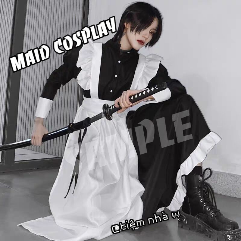 Maid váy đầm hầu gái hầu nam dáng dài