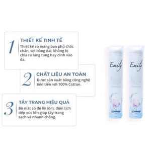 Bông tẩy trang Emily 120 miếng Đức