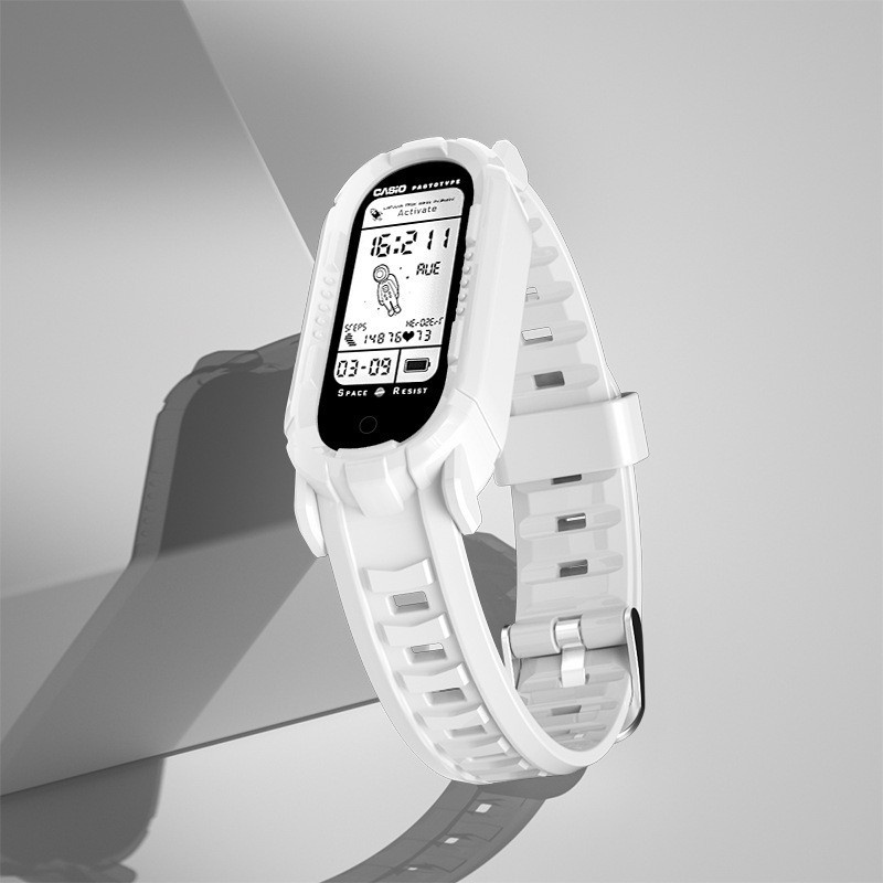 Dây Đeo Silicone Trong Suốt Cho Đồng Hồ Thông Minh Xiaomi Mi band 7 6 5 Miband 4 3
