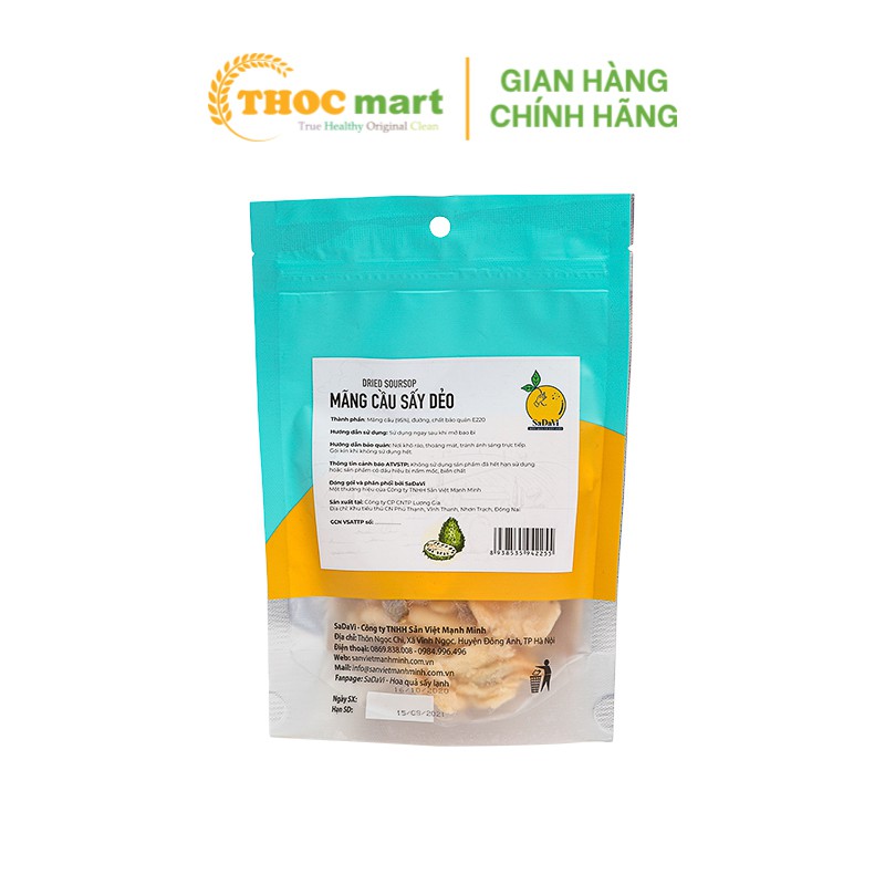 Mãng Cầu sấy dẻo King Food - SaDaVi đặc biệt túi zip 100G