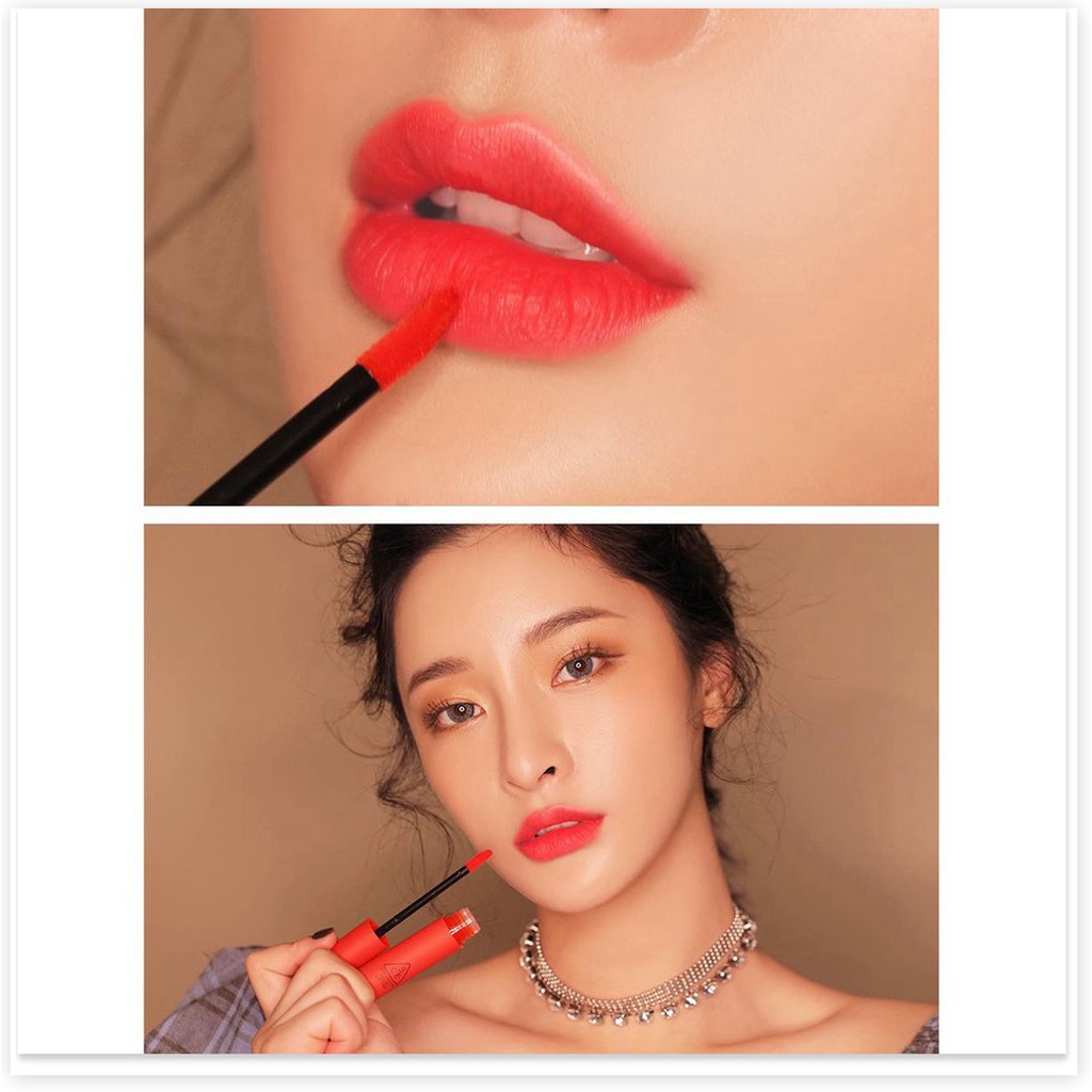 [Mã giảm giá] Son kem lì 3CE Velvet Lip Tint #Save Me + Gương trang điểm mini xinh xắn