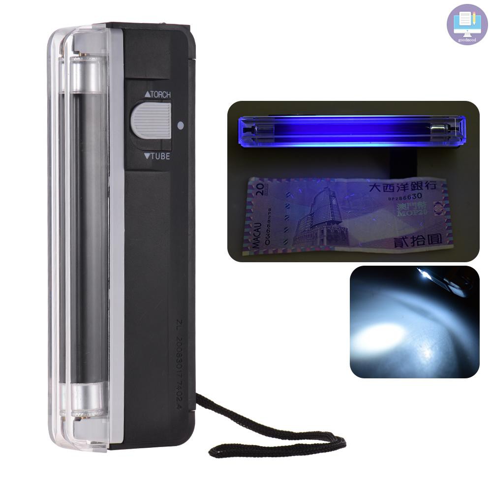 G&M 2-in-1 Portable Mini Money Detector Counterfeit Cash Currency Banknote Bill Checker Tester with UV Light Flashlight for USD EURO POUND