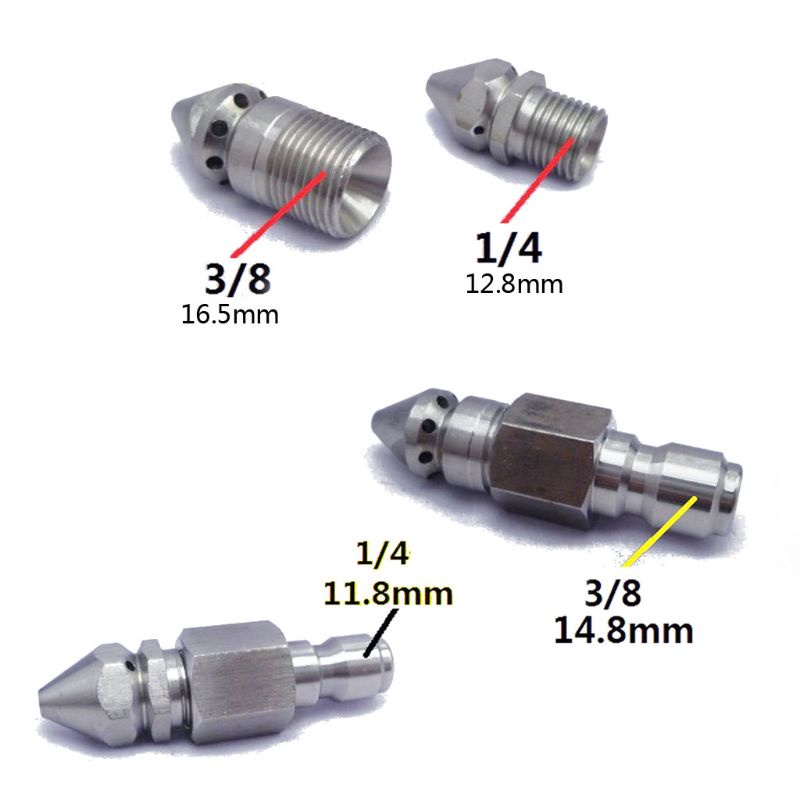 Vòi Xịt Làm Sạch Cống Thoát Nước Cho Máy Rửa Áp Suất 1 4 3 8