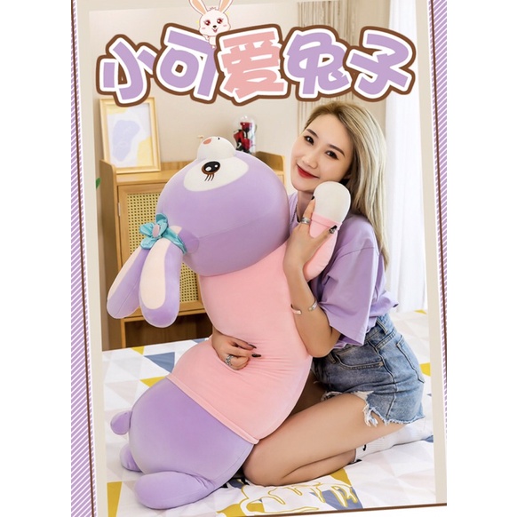 Gấu nhồi bông vải Miniso siêu mềm mịn hình Thỏ Stela Tím cute cho bé gái