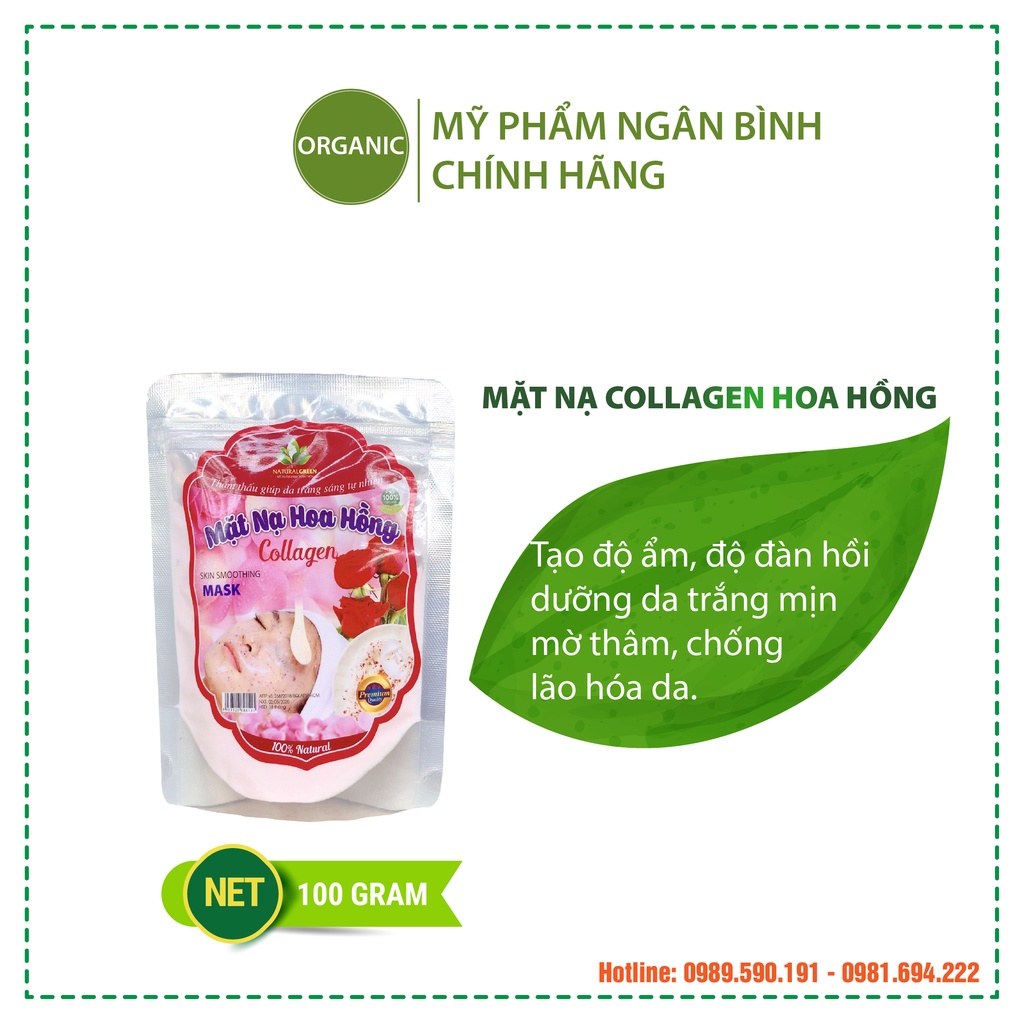 Mặt nạ hoa hồng collagen làm trắng da, căng bóng và dưỡng ẩm cho làn da