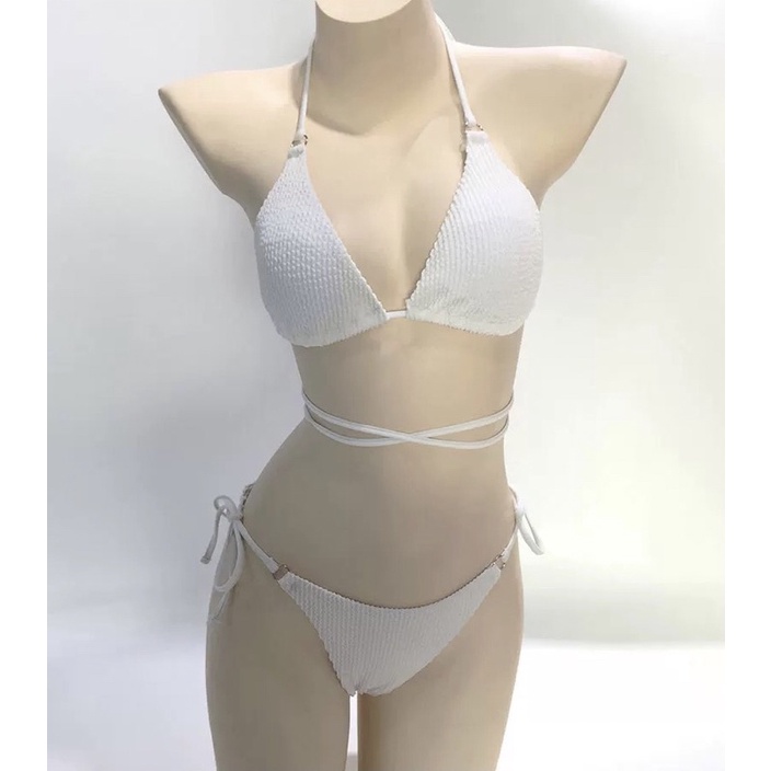 BIKINI TAM GIÁC DÂY QUẤN EO CHẤT THUN NHÚN 2M0011