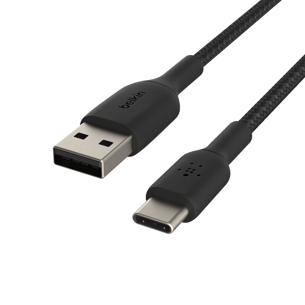 Cáp sạc Belkin USB Type C BOOST CHARGE vỏ dù chứng chỉ USB-IF 12W 1m &amp; 2m - hàng chính hãng