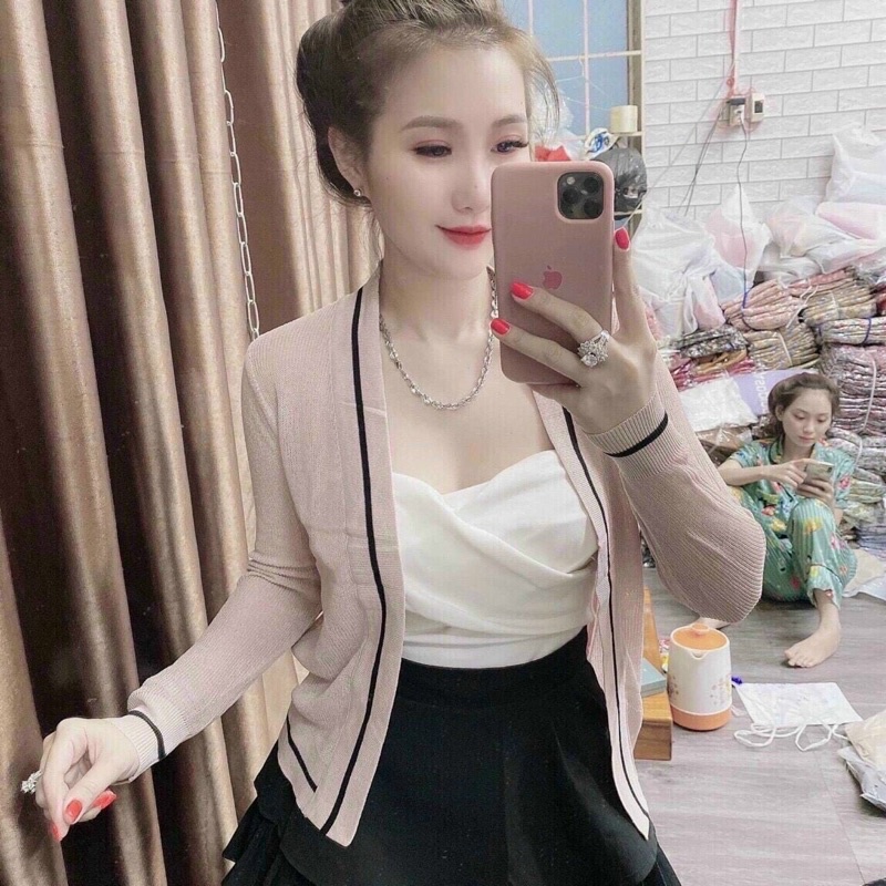 Áo Khoát Cardigan len mỏng Đi Biển Dự Tiệc Sang Chảnh, Hàng Quảng Châu Chuẩn