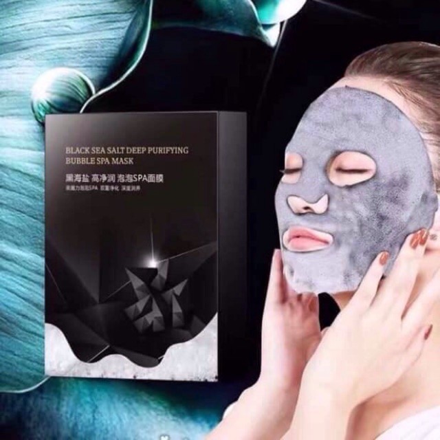 Mặt nạ sủi bọt thải độc Black Sea Salt Deep Purifying Bubbel Spa Mask