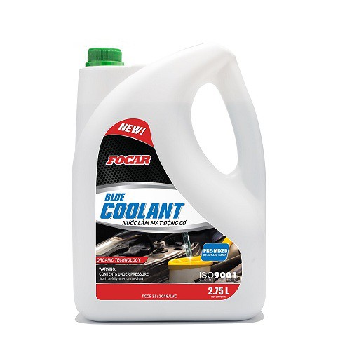 Nước mát động cơ Ôtô cao cấp Blue Coolant (4 lít) Công nghệ Đức chính hãng Focar
