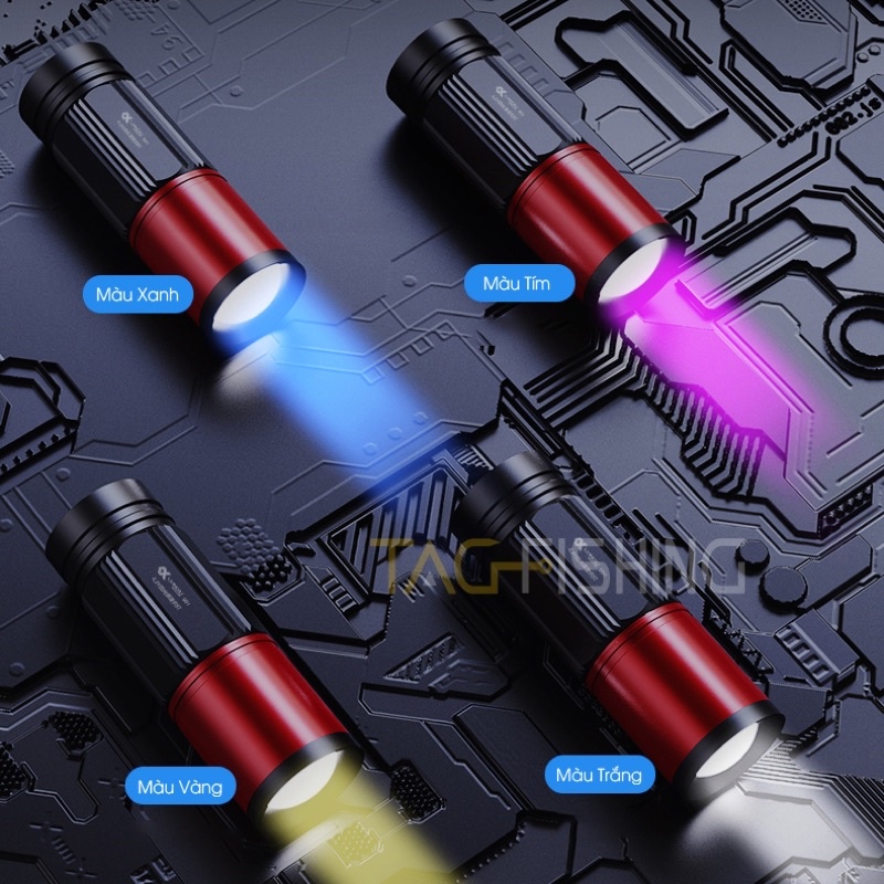 Đèn soi ổ Lianqiu LQ901 4 màu chính hãng, đèn soi phao chất lượng số 1