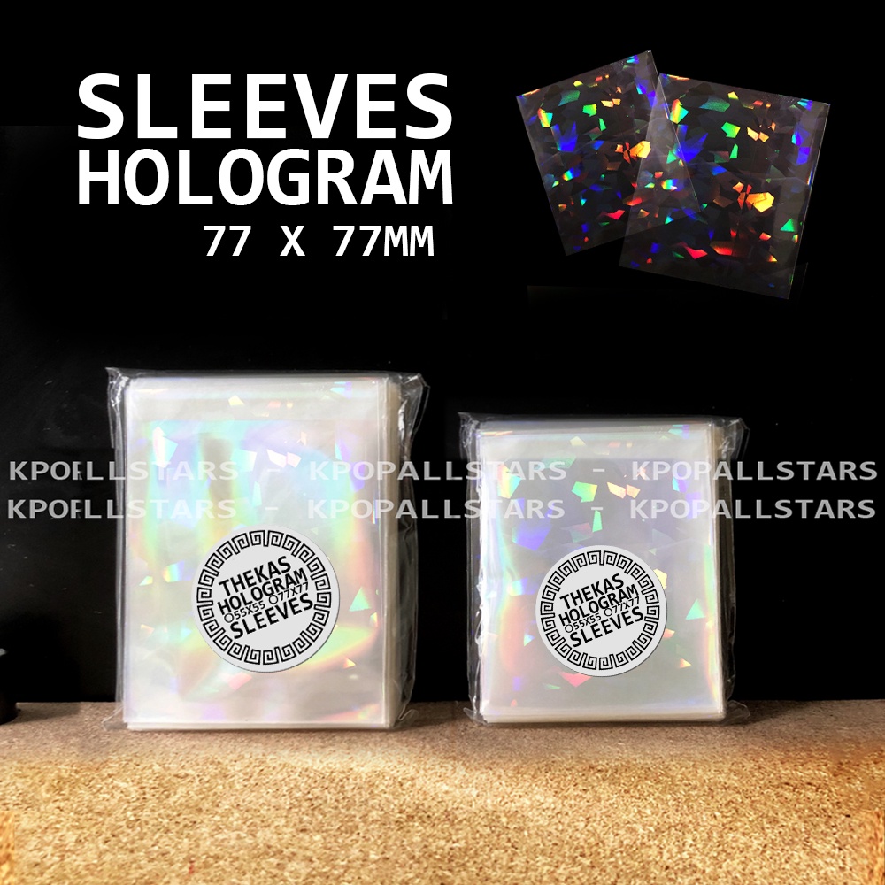 10-50c Sleeve Hologram THEKAS Vuông - size 55x55mm và 77x77mm, phù hợp đựng card vuông hoặc Circle card, hoặc huy hiệu