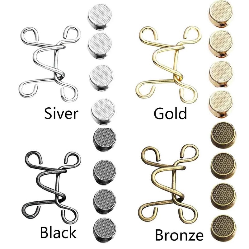 Móc và mắt cài thu gọn lưng quần không cần đục lỗ 27/ 32mm dành cho cả nam và nữ