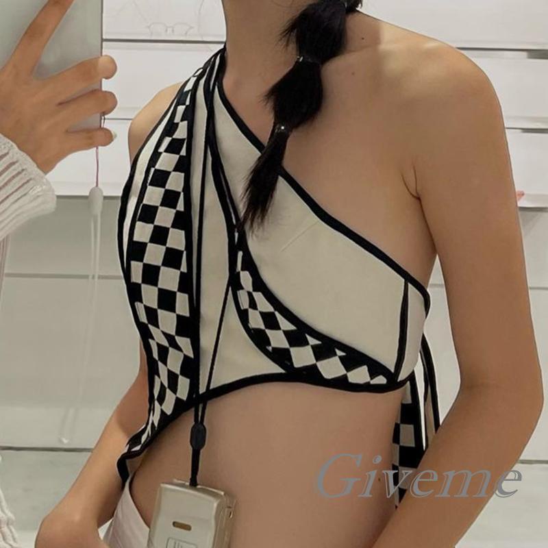 Givenme Áo Lửng Không Tay Hở Lưng Thời Trang Mùa Hè Dành Cho Nữ