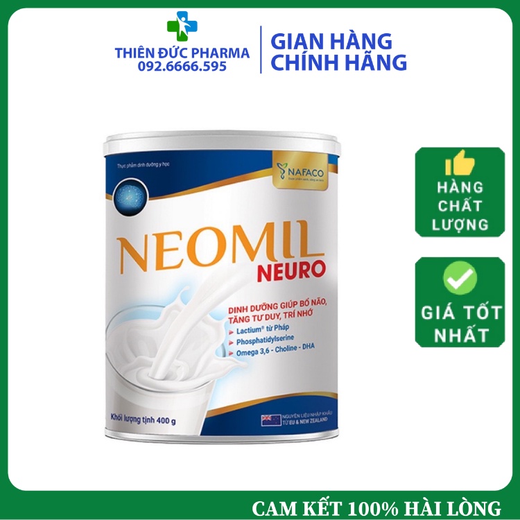 Sữa Bột Neomil Neuro Dinh Dưỡng Giúp Bổ Não, Tăng Tư Duy Và Trí Nhớ Cung Cấp Các Dưỡng Chất Thiết Yếu