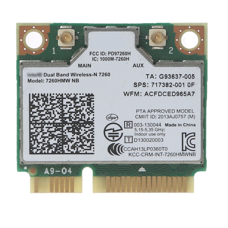 Thẻ WIFI MINI PCI-E Cho Laptop Duan-band 717382-001