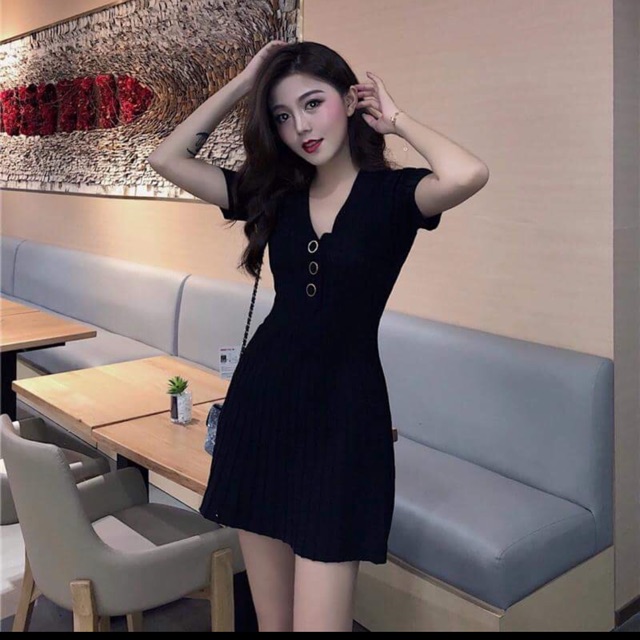 Váy len Xoè hàn quốc