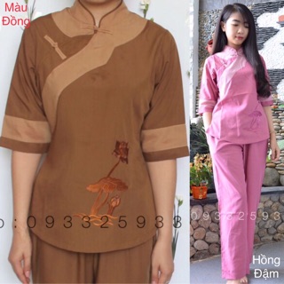 Đồ Lam Đi Chùa # SẪM 2 NÚT # Đồ Bộ Nữ # Quần Áo