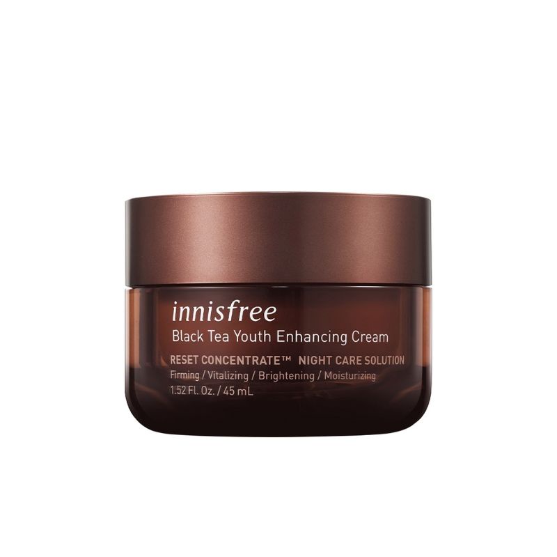 Kem dưỡng da ban đêm ngăn ngừa lão hóa từ trà đen innisfree Black Tea Cream 45Ml