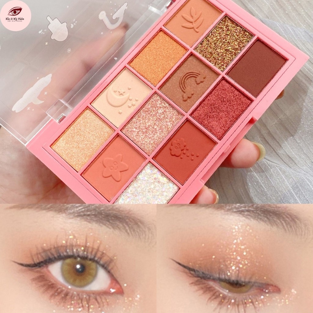 Phấn Mắt SWEET MINT 12 Ô Màu Nhũ BEAUTIFY