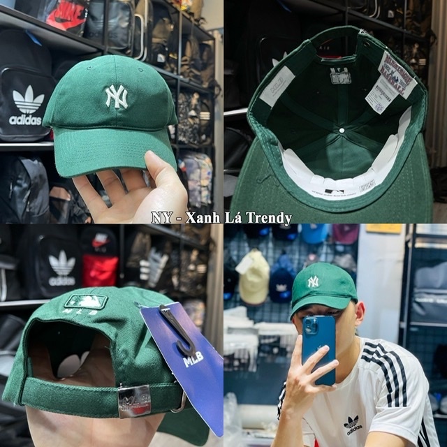 ￼Nón Mũ Lưỡi Trai LA NY MLB Xanh Lá Cây Rookie Ball LA Dodgers D.Green  Xịn, Mũ Nón Kết LA Xanh Rêu Xếp