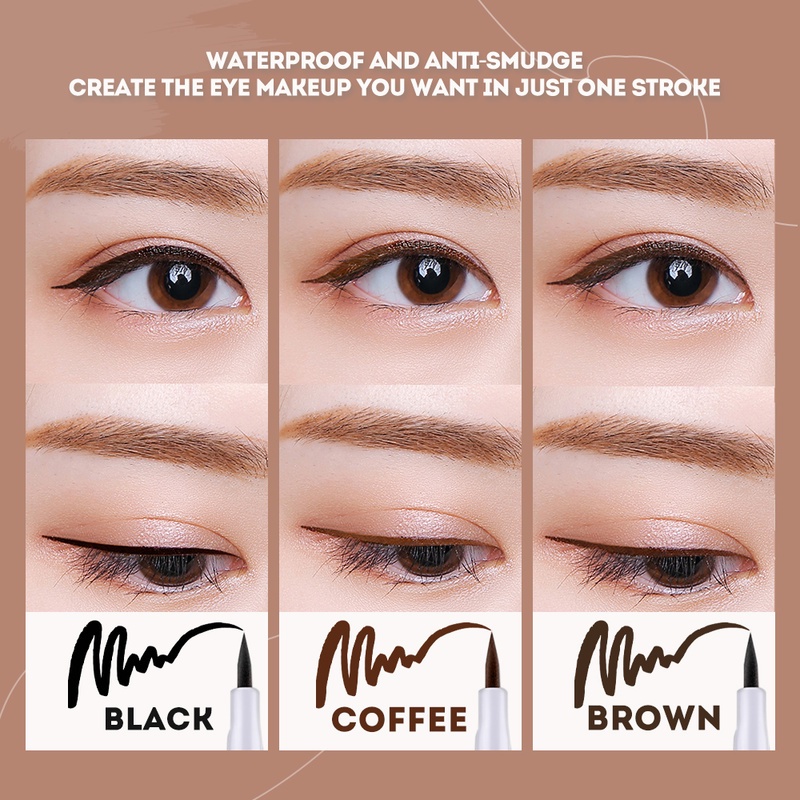 Bút Kẻ Mắt/Bút Kẻ Mắt Mềm Mịn Không Nhòe Kháng Nước Lâu Trôi 3 Màu Tùy Chọn