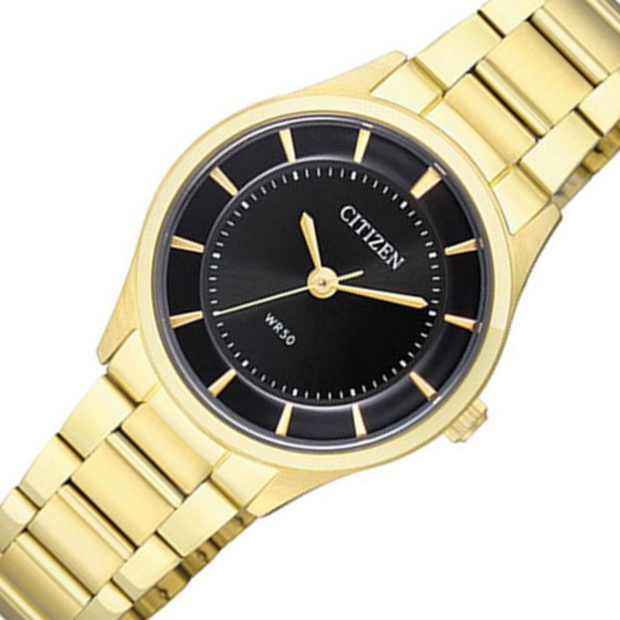 Đồng Hồ Nữ Citizen Dây Thép Không Gỉ ER0202-53E - Mặt Đen