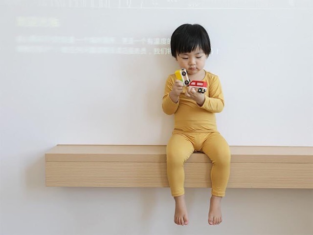 [Hàng chính hãng] Bộ Minky mom thun lạnh cạp cao dài tay cho bé.