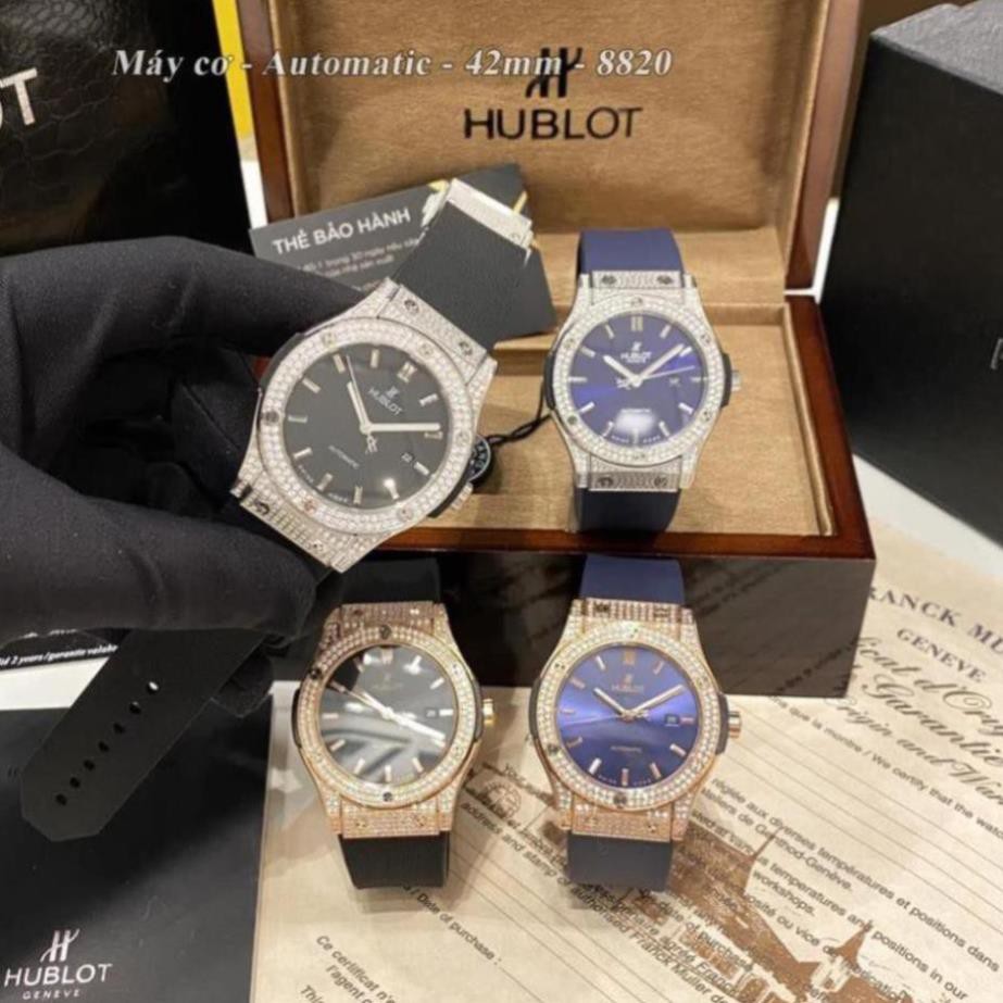 [Máy cơ] Đồng hồ nam Hublot máy cơ cao cấp chống nước, máy nhật xịn bảo hành 24 tháng