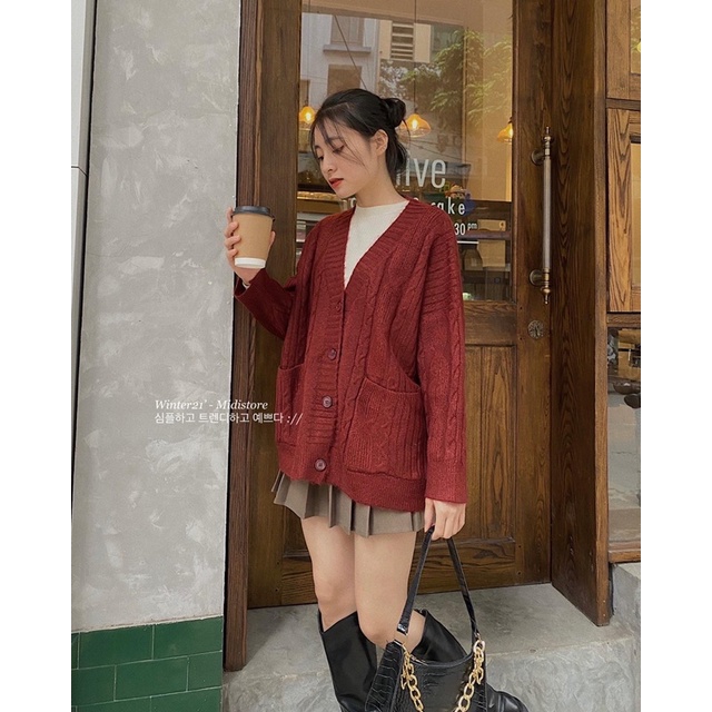 Áo Cardigan vặn thừng NONO (Ảnh/Video tự chụp)