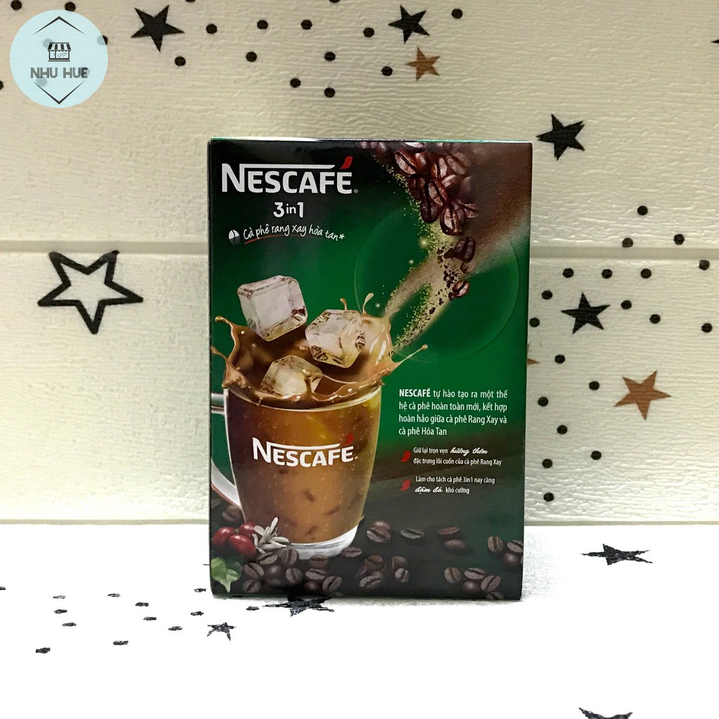 Cà phê NesCafe Đậm vị cà phê xanh 3in1 (hộp 20 gói x 17g)