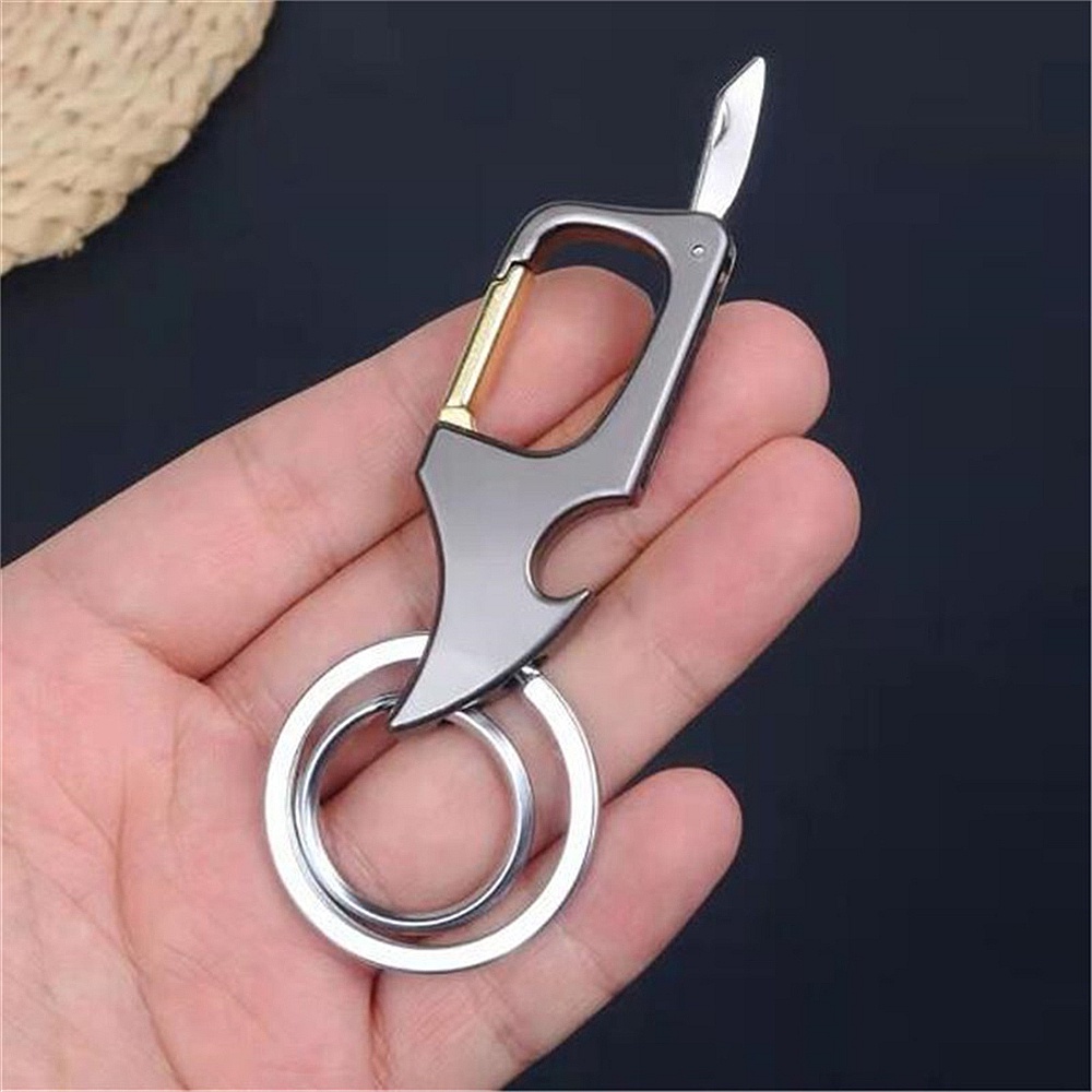 Móc Khóa Kèm Đồ Khui Nắp Chai Mini Đa Năng Gấp Gọn Tiện Dụng Cho Nam