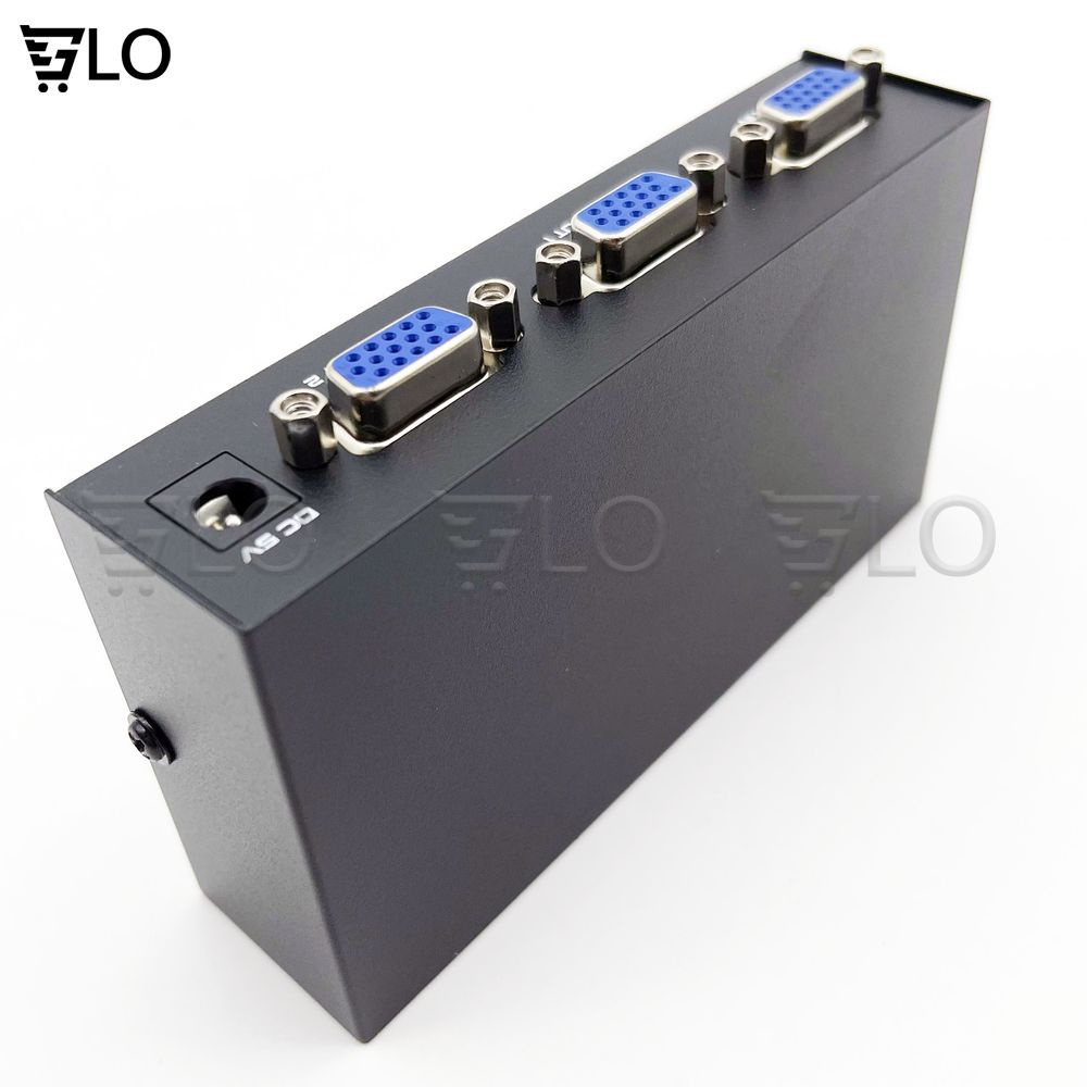 Bộ Hub Chia Vga 1 Ra 2(Chia 2 Màn Hình), 2 Port 200mhz VGA Splitter VGA-2002