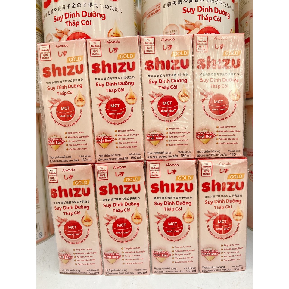 Sữa Bột Pha Sẵn Aiwado Shizu Gold Suy Dinh Dưỡng Thấp Còi Thùng 48 Hộp 110ml