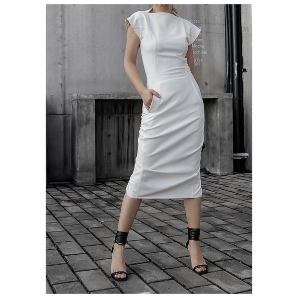 Váy đầm nữ thiết kế dáng ôm xẻ tà Gemmi Fashion, DK8289