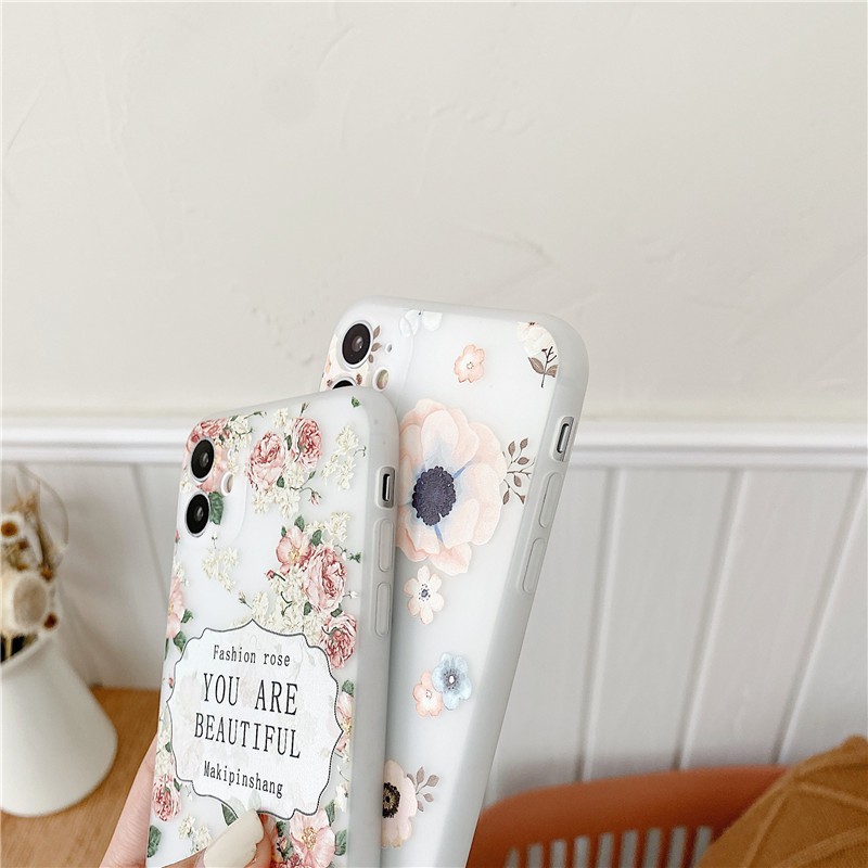 Flower Case Oppo A33 2020 A54 A53 2020 Reno4 A92 A52 A72 A5 A9 2020 A12 A5S A7 A3S A12E A31 A1K A37 F9 F9pro Soft TPU Phone Cover | BigBuy360 - bigbuy360.vn