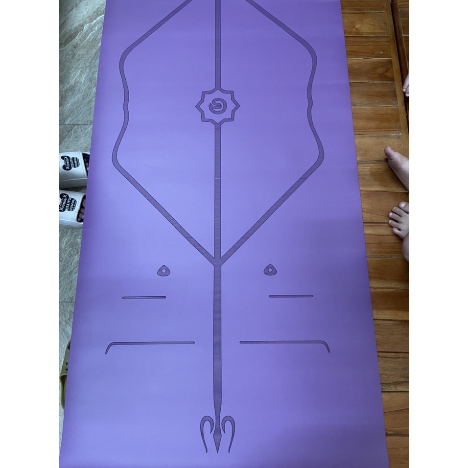 Thảm yoga định tuyến cao su, PU Cao Cấp hàng xịn(tặng túi lưới)