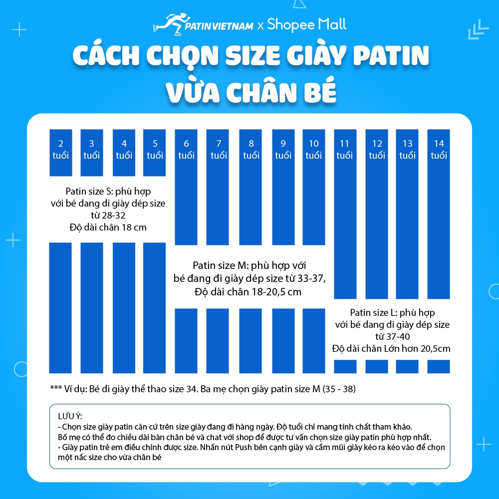 Giày patin Caroman K500, giày patin trẻ em chính hãng