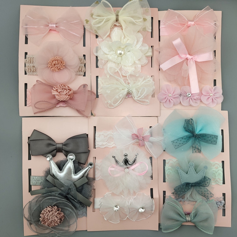 Set 3 Băng Đô Hoa Nơ Xinh Xắn Dành Cho Bé Gái