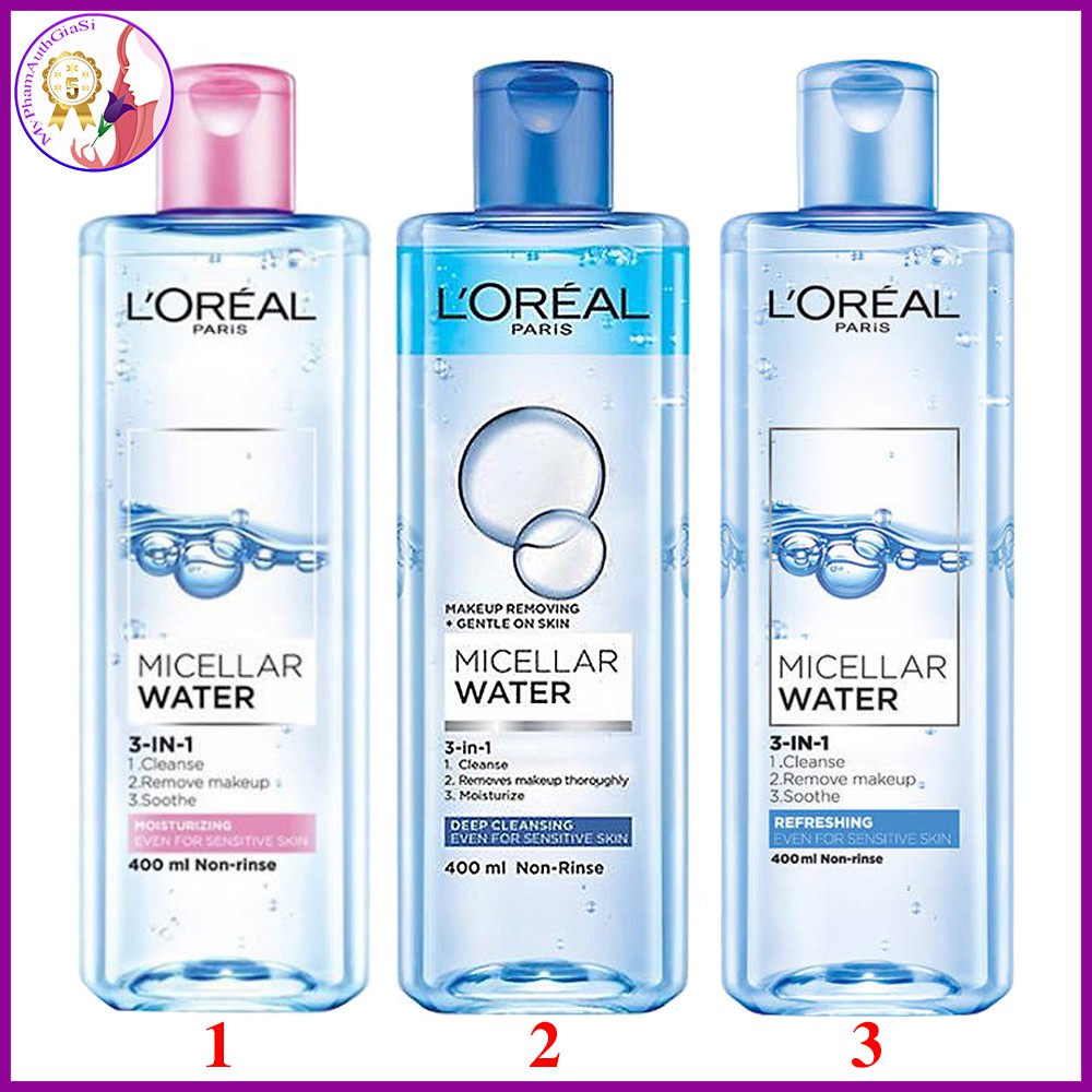 Nước tẩy trang l’oreal 3 in 1 micellar water 400ml