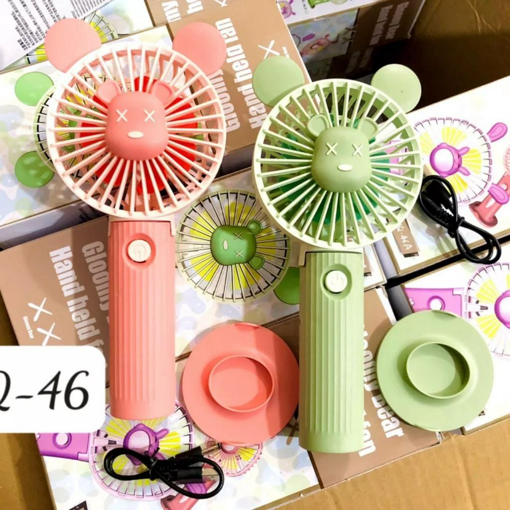Quạt Cầm Tay Mini Gloommy Bear Gấp Gọn  Siêu Khỏe Pin Trâu, Quạt Tích Điện