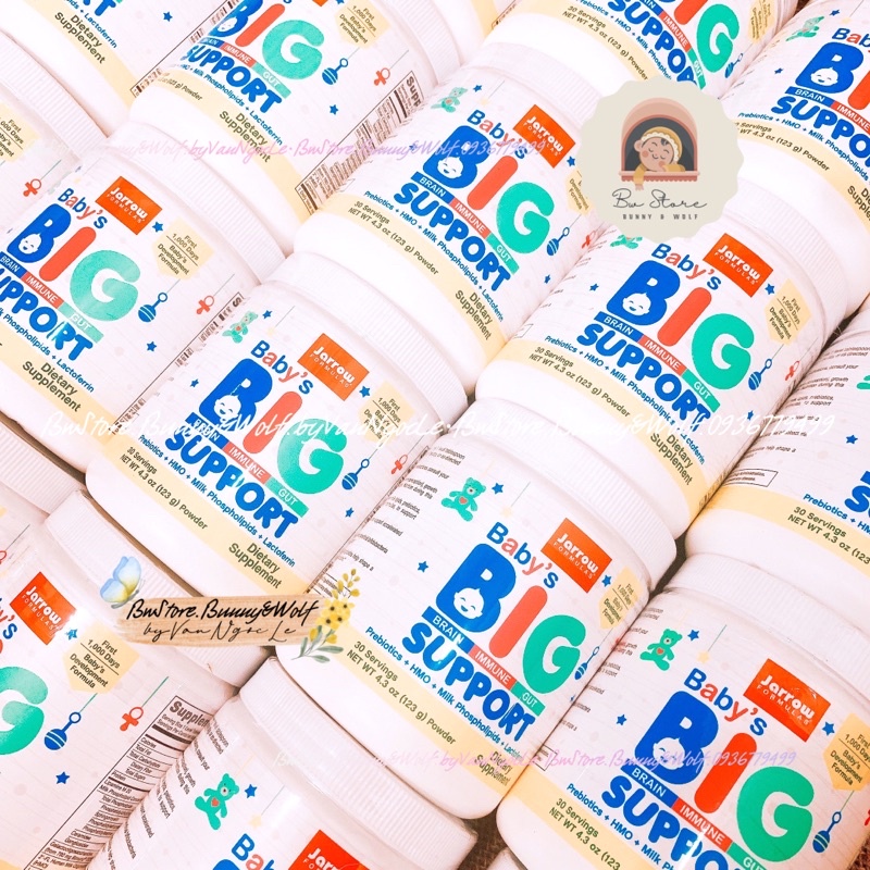 Bột Dinh Dưỡng 1000 ngày đầu tiên Jarrow Formulas Baby's Big Support - Mỹ - Hộp 123gr [Date Mới Nhất]