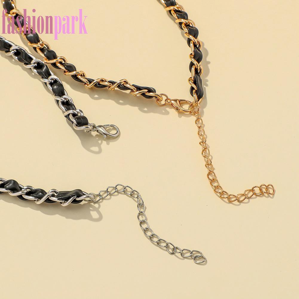 (Fas) Vòng Cổ Choker Da Mini Cá Tính