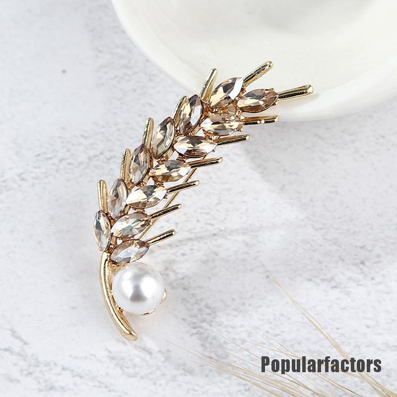 Ghim Cài Áo Hình Chiếc Lá Đính Đá Nhân Tạo Thời Trang