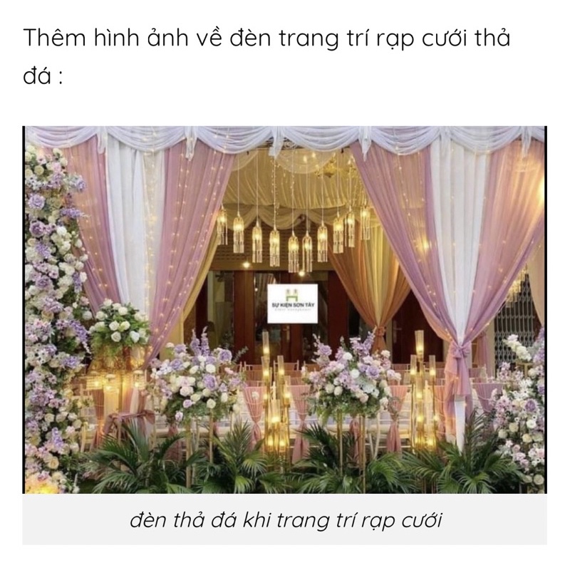 Đèn thả đátrang trí rạp cưới
