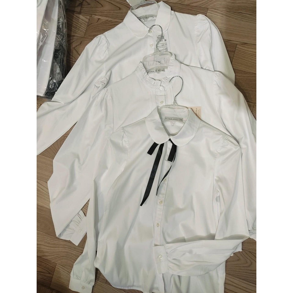 Áo sơ mi nữ màu trắng xuất dư